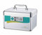 TUKA-i-AKUT 2X 7,6L Alu Medizinkoffer Abschließbar, Portable Erste Hilfe Koffer, Aluminiumlegierung Arzneimittel Aufbewahrungsbox mit Tragegriff, Kindersicher Medikamentenkoffer 26x18x17cm, TKD6400-S