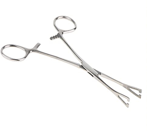 Waiecnksa Pinza de apertura triangular para perforación, herramienta de acero inoxidable para piercing corporal, para oreja, labio, nariz, lengua