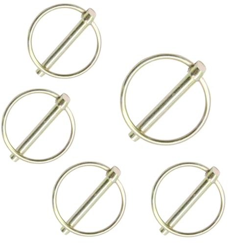 Hocansen 5 Stück Rund Klappsplinte Klappsplinte mit Ring(6*45mm/OX) | Klappsplinte Klappstecker galvanisch verzinkt Splintbolzen Schnellspannsplinte Rastbolzen Rastsplinte Schnellverschlussbolzen