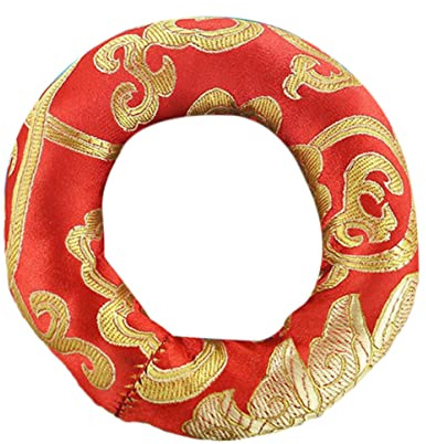 SAFIGLE Klangschalenunterlage Buddha Kissen Handgefertigtes Nepalisches Zubehör Für Buddhistische Rituale Zufällige Farbe Praktisch Und Langlebig Für Meditation