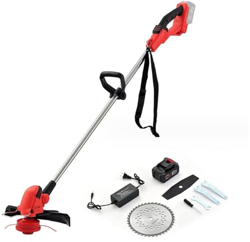 Lawn Edger, 21V Battery Powered Cordless Edger, 2 in 1 Grass Edger Trencher, Sidewalk Edger for Landscaping, Lawns and Sidewalk