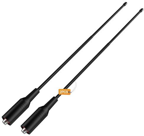 JUCJET 771 Walkie Talkie Antenna,SMA-Female Antenna U/V 136-174/400-470 Compatible with Two Way Radio BF-888S UV-5RE UV-5R K5 (2 Pcs)