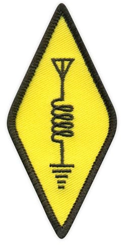Internationales Amateurfunk-Symbol – selbstklebende Rückseite – bestickter Aufnäher/Abzeichen/Emblem