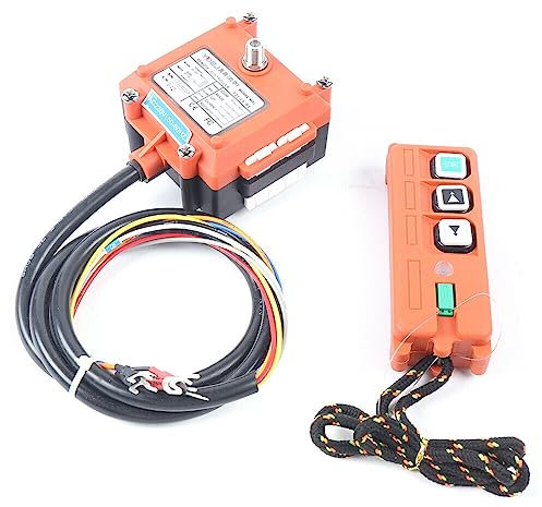 Control inalámbrico de grúa, cabrestante de motor, mando a distancia, mando a distancia, abridor de puerta, control remoto de hasta 100 m para cabrestantes, grúas, transportadores