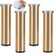 4 Pcs Meubles Jambes ， Jambes Armoires Réglables sans Poinçonnage en Verre Basse Jambes de Table Basse Alumialliage Bricolage Meubles Pieds en Métal