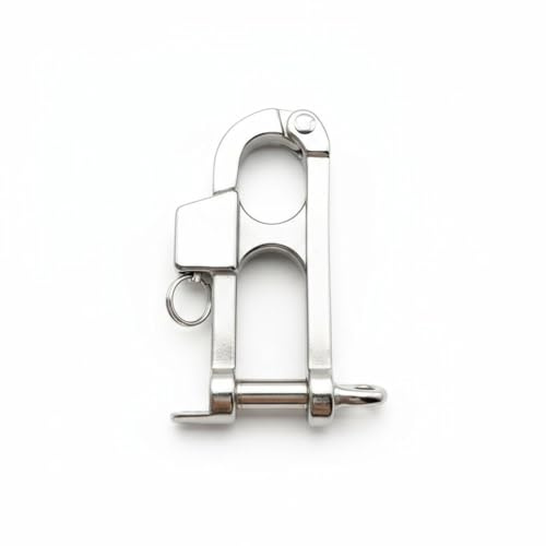 QualiTime Quick Release Snap Shackle, 316 Stainless Steel Shackle, Fixed Bail Shackle for Sailing, Camping, Gym, Pets, Surfing, Diving, Fishing, 21 * 100mm