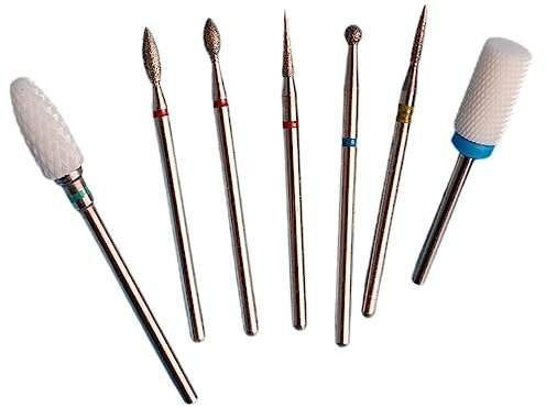Healeved 28piezas Brocas Para Manicura De Tungsteno Accesorios Para Taladro Eléctrico Para Eliminar Gel y Cutículas Casa o Salón
