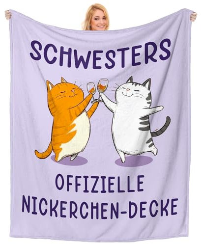 Einanmut Schwester Geschenk, Geschenk Schwester, Geschenk Schwester Geburtstag, Geschenke für Schwester, Geburtstagsgeschenke für Schwester, Geschenke für die Schwestern an ihrem Geburtstag - Decke