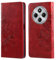 MOONESS Coque Compatible avec Xiaomi Redmi 14C / Redmi A4 5G (6.88),Housse en Cuir Xiaomi Redmi 14C / Redmi A4 5G,Magnetique Flip Embossée Case Portefeuille Etui - Rouge