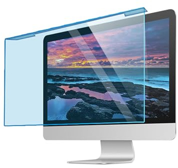 ZJchao Blue Light and UV Blue Screen Blocker for Computer Monitor, Transmittance Screen Protector for Eye Protection, Easy to Hang on Monitor
