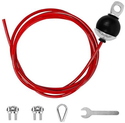Topfinder Cavo Acciaio Palestra, Cavi Palestra Multifunzione Fitness Accessori LAT Machine Cavo Ricambio (Regolabile 2 m)