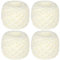 Coopay Chunky Wolle zum Häkeln, 4 x 90g Dicke Wolle zum Stricken Dickes Garn, Plüschgarn Wolle zum Stricken, Weich Wolle Dickes Garn Flauschig für Decken, Schals, Puppen - Milchig Weiß