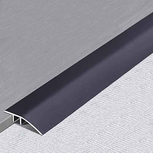 Black Floor Transition Strip,Small Door Threshold Ramp/Uneven Floor/Wood to Tile,Low Edge Adhesive,Easy to Install