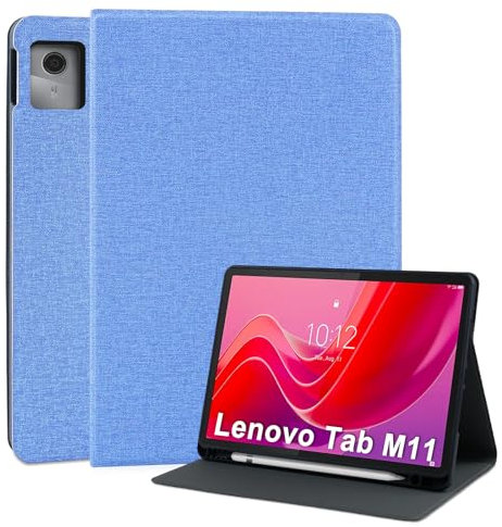 LSPCASA Coque pour Lenovo Tab M11 2024 11 Zoll TB330 Protection Ultra Fin en Housse Cuir PU Support Fonction et Porte-Pencil Etui Tablette pour Lenovo Tab M11 Brun