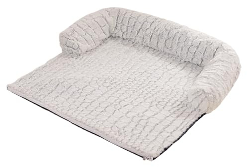 Sionhiuo Hund Sofa Bett - Waschbarer Rutschfester Möbelschutz mit erhöhtem Rand - Plüsch Tier Couch Bezug,Für Wohnzimmer Küche Balkon Terrasse Kinderzimmer Wohnung tägliche Ruhe