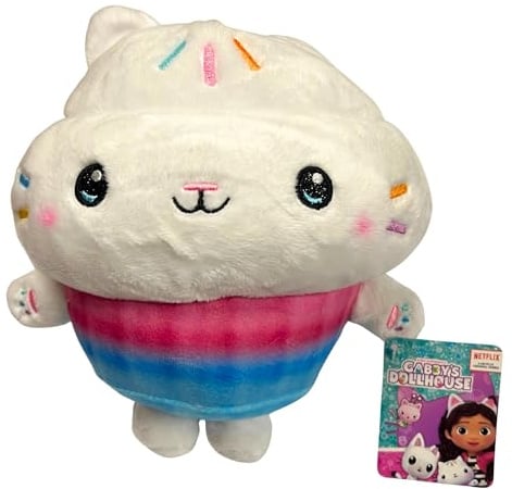 DREAMWORKS GABBY'S DOLLHOUSE - Großer, 25–35 cm großer, superweicher Plüsch, bestickt, in Geschenkqualität – (Cakey Cat)