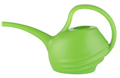 Xclou Blumen-Gießkanne, Gießgefäß aus Kunststoff mit 1,5 L Fassungsvermögen, ca. 36,5 x 13 x 22 cm, grün