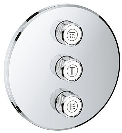 Grohe 29122000 Parte Esterna per Rubinetto da Incasso Triplo, Cromo, Rotondo