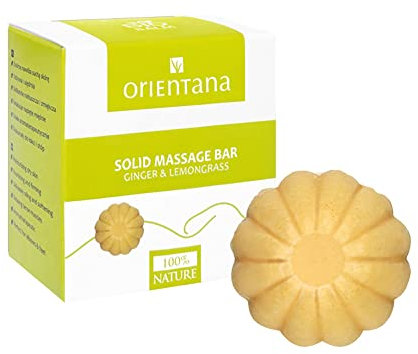 Orientana - Festes Massageöl | Ingwer & Zitronengras | 100% Natürlicher & Vegan | Zero-Waste Kosmetikum | Reich An Pflanzlichen Buttern & Ölen | Schönes Frisches Aroma | Aromatherapeutisch - 60 g