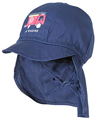 maximo Baby-Jungen Nackenschutz Mütze, Blau (Navy 48), (Herstellergröße: 49)