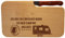 Beschdstoff/Schneidebrett mit Messer/Camping und Bier/Größe 26 x 15 x 12 cm Wohnwagen Motiv