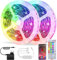WEILY Luces LED Habitacion 10M, Bluetooth 5050 RGB Tira LED Luz, Controladas por APP, IR Control Remoto y Controlador,16 Milliones de Colores,21 Modo para DIY TV, Fiesta, Decoración del Hogar 12V