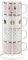 Miss Etoile 4 Espressotassen Stapeltassen für Espresso Rosa Weiß mit Ständer Espresso-Tassen Mokkatassen Mokka-Tassen 55ml Knochenporzellan Kaffeetassen Klein Kaffee-Tassen Kaffeebecher