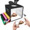 PULUZ 9.8 25CM tragbare Softbox mit 10 einstellbaren Helligkeitsstufen, hochauflösendes LED-Ringlicht mit 96 Perlen und 6 doppelseitigen farbigen Kulissen, faltbares Lichtzelte