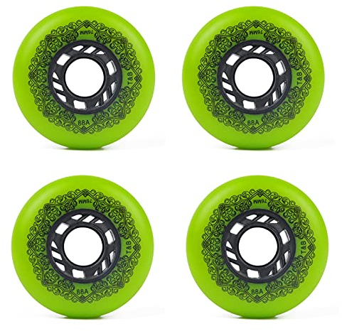 LZXBC Inline-Skateräder, 72mm/76mm/80mm 88A Ersatz-Rollschuhräder, für Mädchen Jungenräder A-76mm