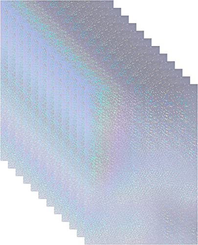 20 Blatt A4 (210x297mm) Glitter Holographische Aufkleber Papier Holographische Klare Vinyl Aufkleber Papier Selbstklebende Holographic Overlay