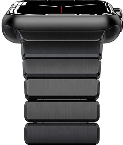 COGIFT Compatible Stainless Steel Apple Watch Band 49mm 45mm 44mm 42mm, Thin Metal Link Bracelet for Apple Watch Wristbands Men Women, Link Band for iWatch Ultra Series 8/7/6/5/4/3 SE, Space Black