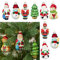 Christbaumschmuck Xmas 12er Set | je Motiv 2 Stück Glas bunt | Baumschmuck Anhänger Weihnachten