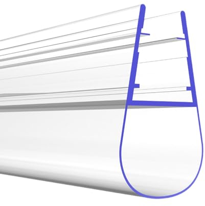PRIOstahl Duschdichtung Dichtung mit Gummilippen Dichtungsprofil - 1 x Transparente Duschtürdichtung für Glasstärke: 6 mm Länge: 2 Meter Wasserabweiser für Duschtüren Glastüren Duschwand Bad