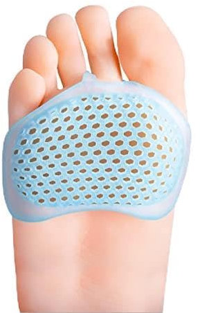 Lot de 2 paires de coussinets métatarsiens en gel - Séparateurs d'orteils pour l'avant-pied - En gel respirant et doux - Idéal pour les pieds diabétiques, les ampoules, les douleurs à l'avant-pied