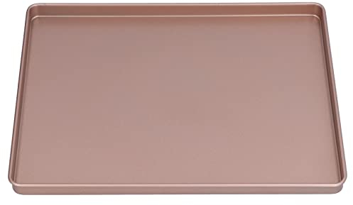 Utensilios para Hornear Pasteles Antiadherentes, Bandeja para Hornear Rectangular, Molde para Hornear de Oro Rosa Multifuncional, Molde Cuadrado para Pasteles y Brownie de Acero Al Carbono