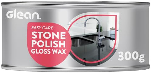GLEAN Stone Polish Gloss Wax, Mischung aus Carnauba- und Bienenwachs, perfekt für natürliche und künstliche Steinoberflächen, hochglänzendes Schutzfinish, 300 g