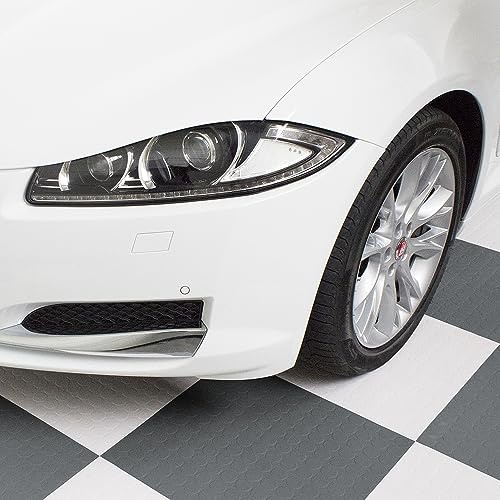 SOGI PAV-02-GR Kit PVC Bodenfliesen für Werkstatt Garage - 50x50cm - 1m² - 10qm - 50qm - 100qm - Grau (10m² = 40 Fliesen)