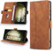 Leaisan Handyhülle für Samsung Galaxy S23 Ultra Hülle (Not S23) Premium Leder Flip Klappbare Stoßfeste Magnetische [Standfunktion] [Kartenfächern] Schutzhülle Tasche - Braun