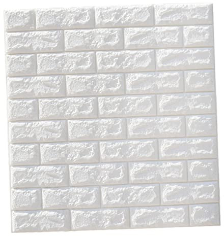 Abaodam Ziegel-wandaufkleber Selbstklebende Wandpaneele Ziegel-tapete Für Wohnzimmer Schlafzimmer Küche Weiß