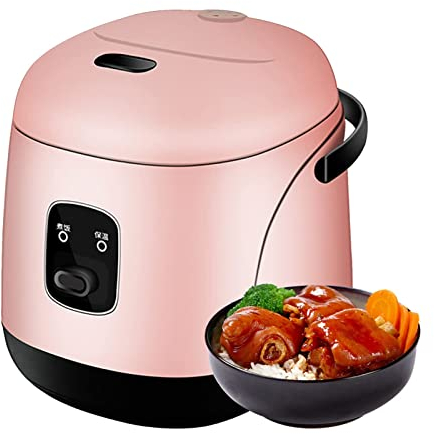 oUyOo Olla Arrocera Pequeña para Mini Arroceras, Arrocera Eléctrica, Cocina Multifuncional, Cocina Platos De Arroz, Carne, Curry Y Gachas,Rosado