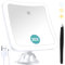 B Beauty Planet Miroir grossissant avec lumière, Miroir de Maquillage Lumineux grossissant 20x avec contrôle Tactile et Ventouse, Rechargeable, Rotation à 360°, Salle de Bain et Voyage, carré