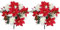 Admired By Nature Künstliche Weihnachtssterne mit 14 Stielen, künstlicher Weihnachtsstrauß, künstlicher Weihnachtsstern, Nelke für Weihnachten, Heimdekoration, Urlaubsstrauß, Innenblumen,