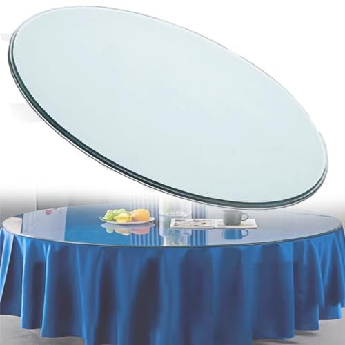 NILZA Glasplatte Rund Tischplatte Klarglas Sicherheitsglas Für Esstisch Tischplatte Ø 40 cm 50 cm 60 cm Scheibe Aus Glas Explosionsschutz (Size : 43cm/17in)