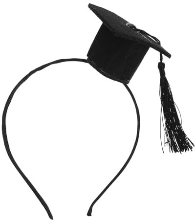 FOMIYES Graduation Cap Stirnband Für Frauen Doktoranden-hut Haarband Schwarz Quasten Graduation Ihr