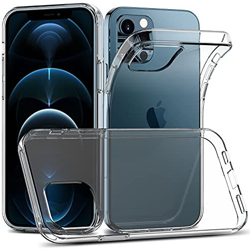 CASEVASN for iPhone 12 Pro Max Case Clear, Ultra [Slim Thin] Flexible Scratch Resistant TPU Gel Rubber Soft Skin Silicone Protective Phone Case Cover for iPhone 12 Pro Max 6.7'' (Clear)