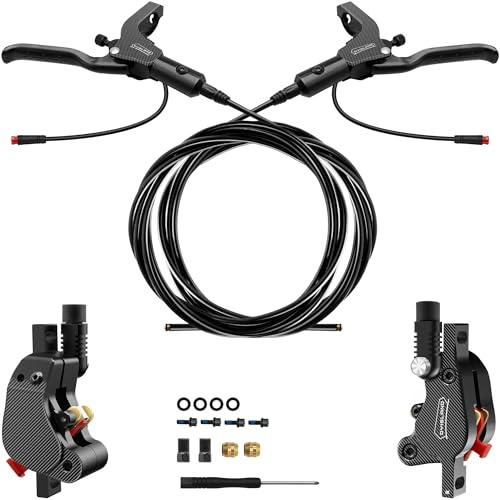 DYISLAND LD-210S Hydraulisches Scheibenbremsen-Set, 2-polig/Power-Off-Bremsset für Elektroroller/E-Scooter
