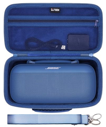 Hard Case for New Bose SoundLink Max Portable Speakers by LTGEM, Soundlink Max Large Waterproof Bluetooth Speaker Case with Shoulder Strap(Blue)