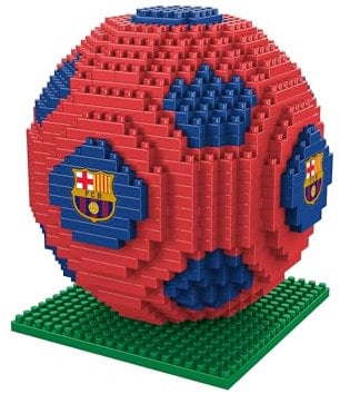 FOCO Offizielles Lizenzprodukt FC Barcelona BRXLZ-Steine 3D-Fußball BAU-Set