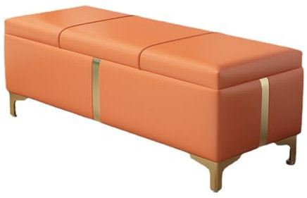 Aufbewahrungs-ottomane-box, Schuh-aufbewahrungsbank Mit Verstecktem Stauraum, Tragfähigkeit 150 Kg – Flur-aufbewahrungseinheit, Truhe Mit Deckel Zum Organisieren Von Schuhe(Size:Orange,Color:40*100cm)