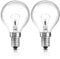 2 Pack E14 Wax Warmer Bulbs Dimmable, G45 Scentsy Light Bulb 230V, Warm White 2700K, Up to 300°C, SES Small Edison Screw Light Bulb for Wax Melt Burner, Warmers, Oven